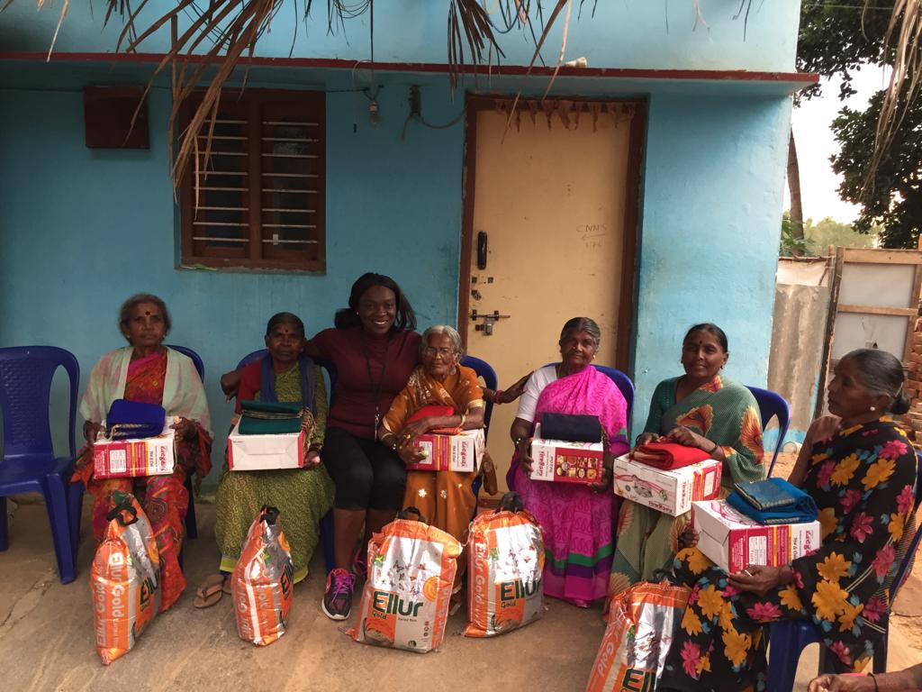 Women receiving gifts
